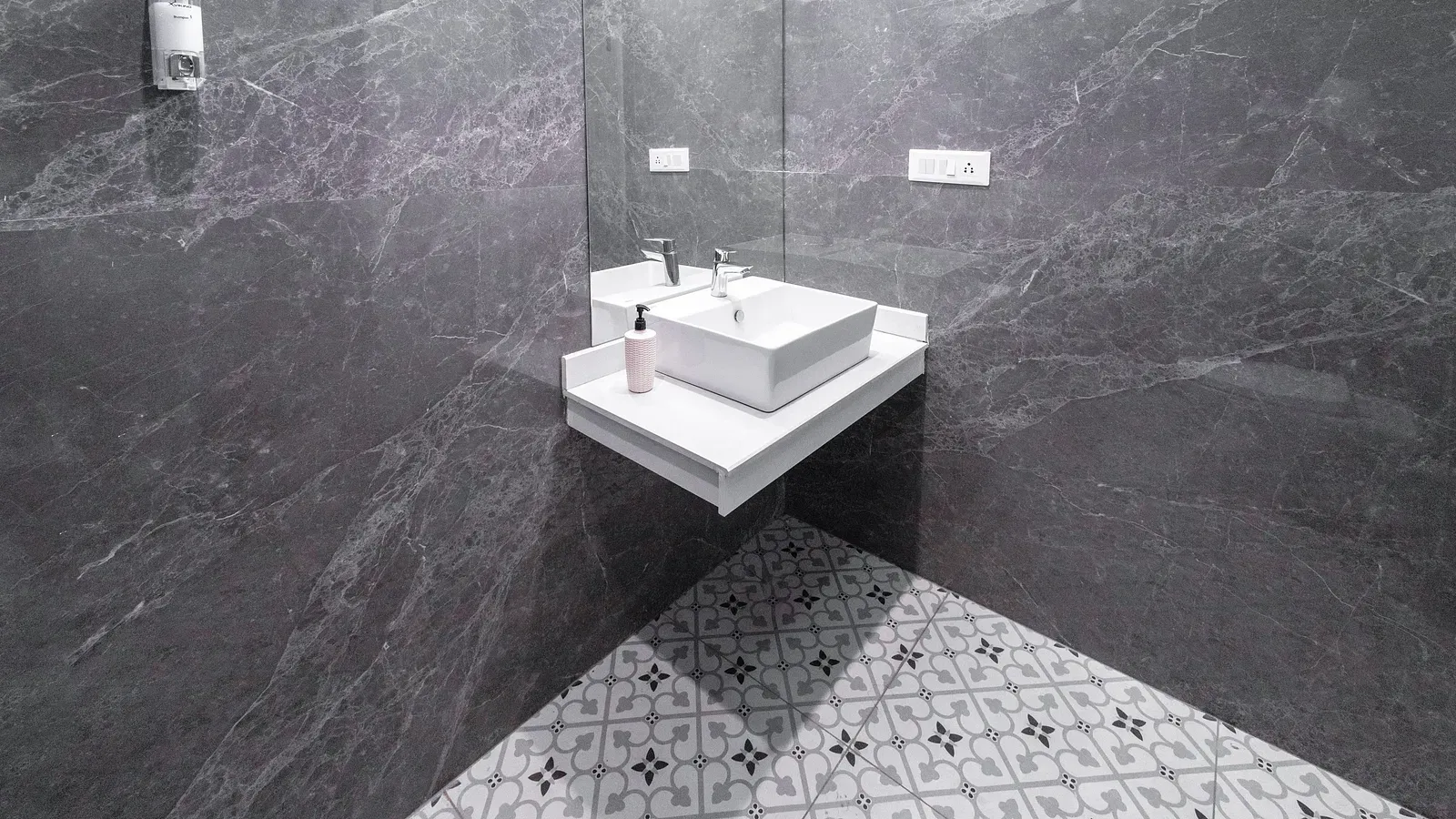 Vanity area of a Super Deluxe Room. - Hotel Downtown17, Chandigarh