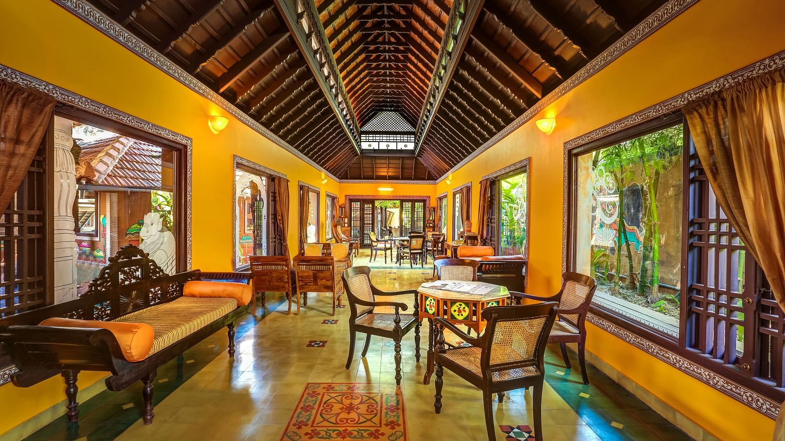 image of the lobby at Hoysala Village Resort, Hassan