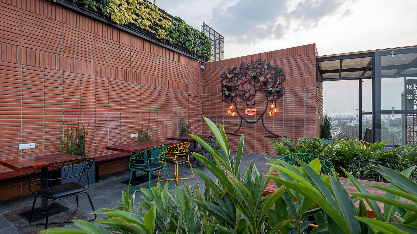Outdoor Seating at Roastopolis Restaurant in Le Foliage by TGI, Bangalore 