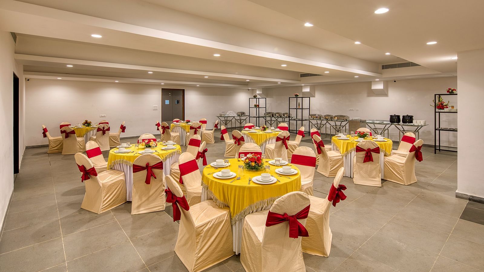 Corner view of the seating at Sumo Anaika Banquet Hall at Le Foliage by TGI, Bangalore