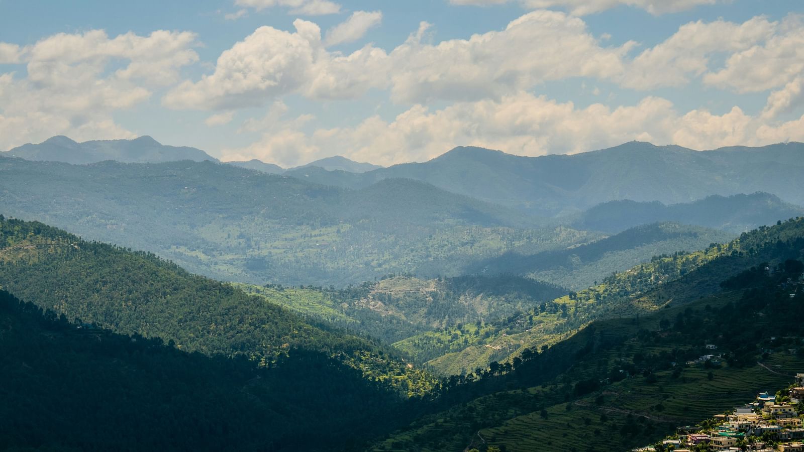Scenic view of hills.