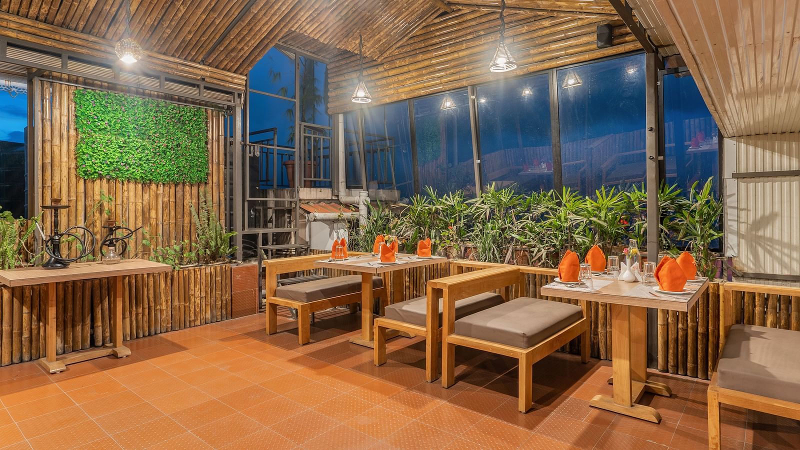 Dining arrangement in a restaurant at Summit Alpine Abode