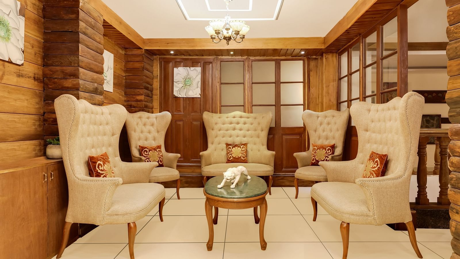 armchairs in a common area at Summit Hermon Hotel & Spa, Darjeeling