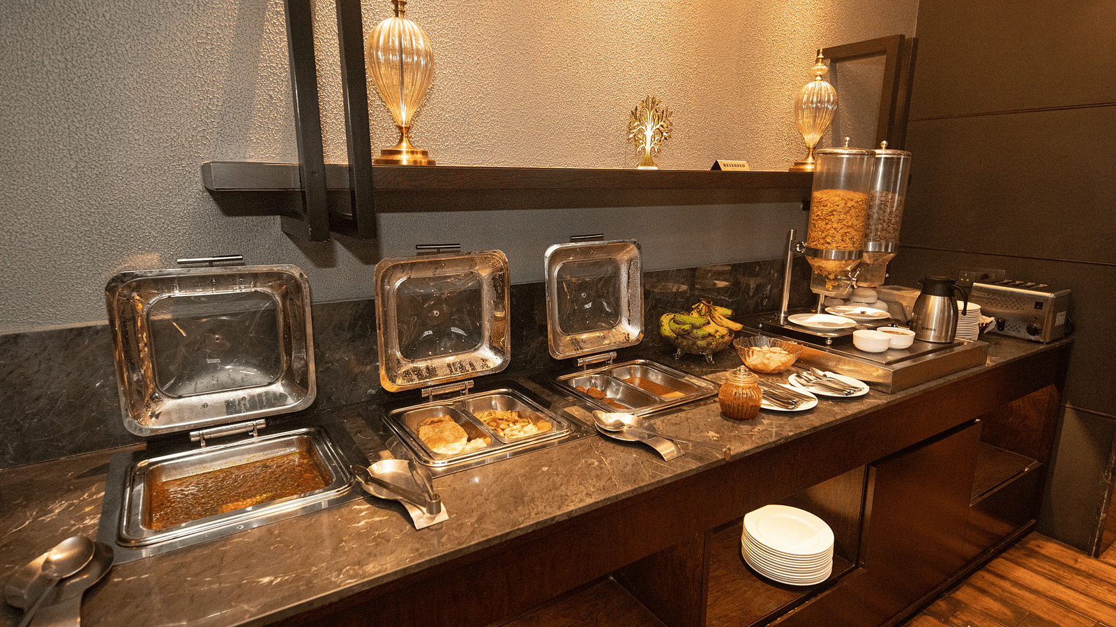 Front view of the buffet area inside Amrapali  - The Cindrella Hotel, Siliguri