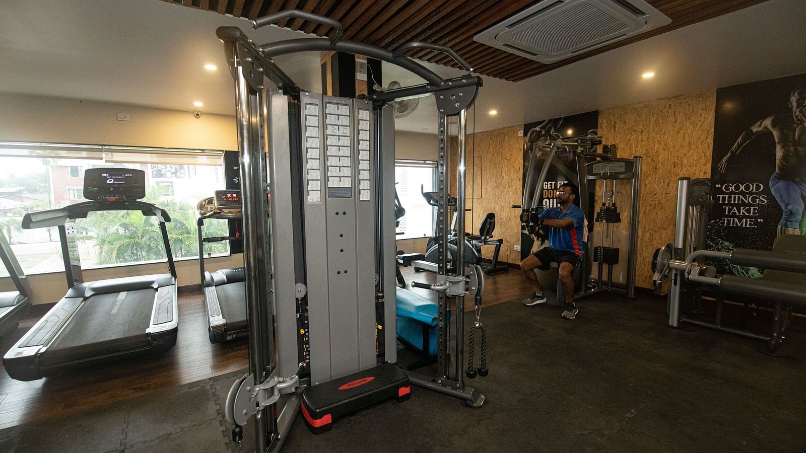 Gym equipment inside the gymnasium - The Cindrella Hotel, Siliguri