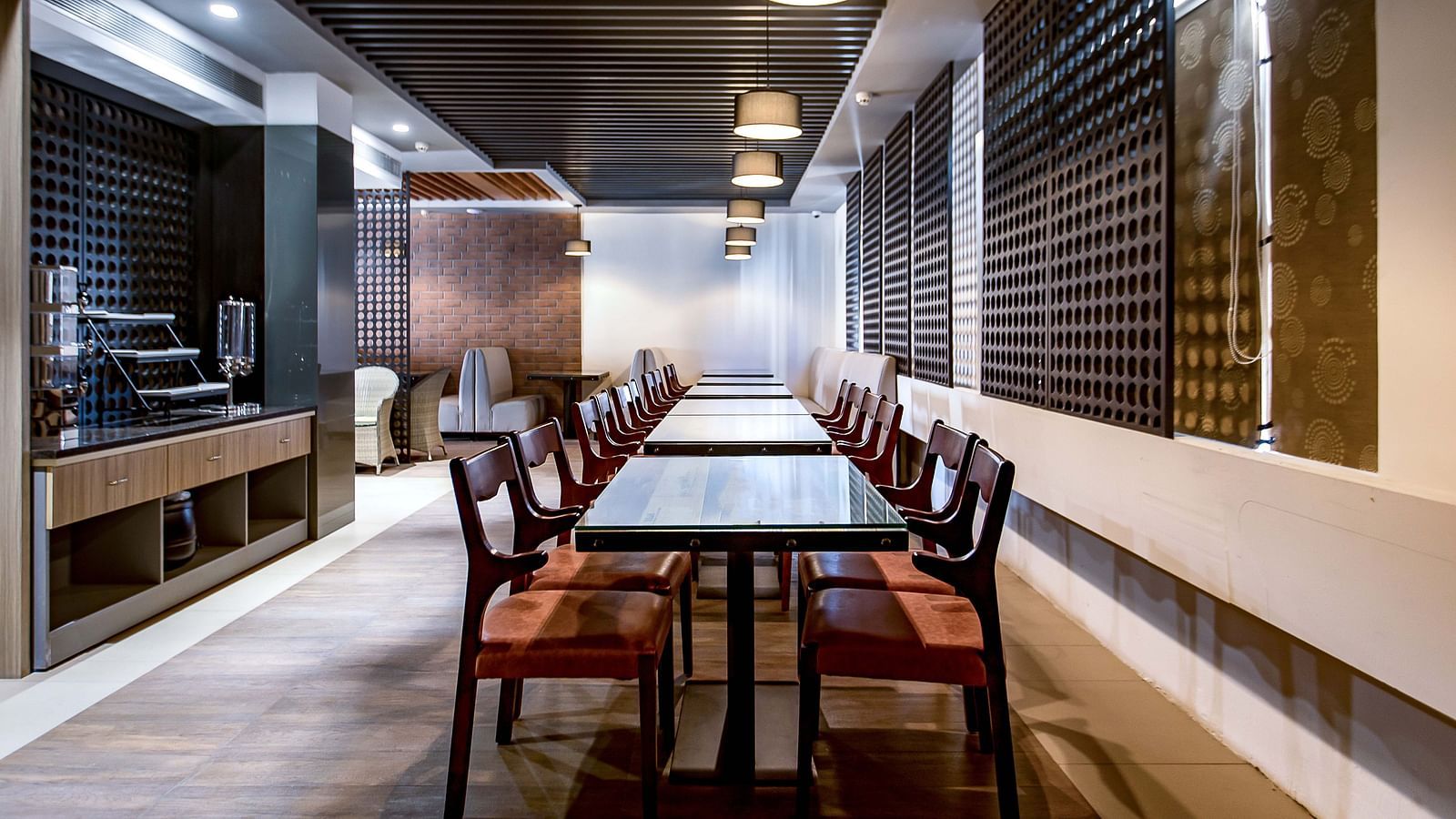view of the dining of a restaurant of The Mayberry, Tiruppur
