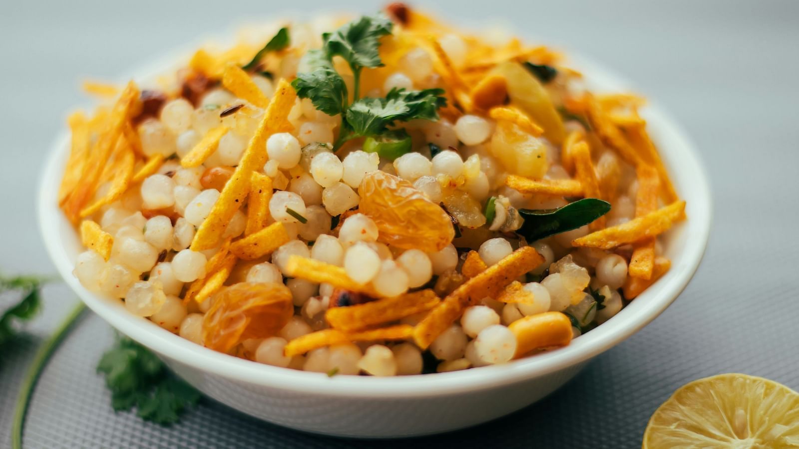 A close up shot of a dish made of sabudana.