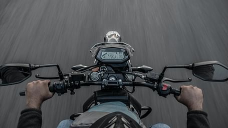 A view of a motorcycle ride.