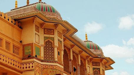 A facde image of a palace floor seen from outside