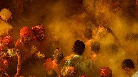 holi party in Mumbai with people playing with colours