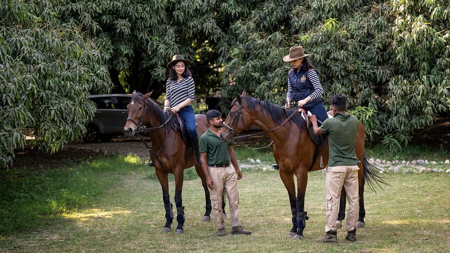 A group of friends enjoying horse riding near Haridwar - Aalia Jungle Resort & Spa