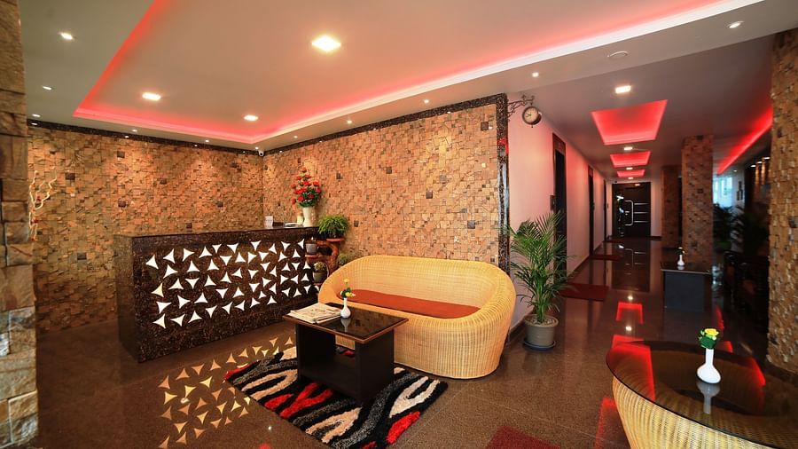 Image of a lobby with seating area at Parampara Residency, Kushalnagar Town.