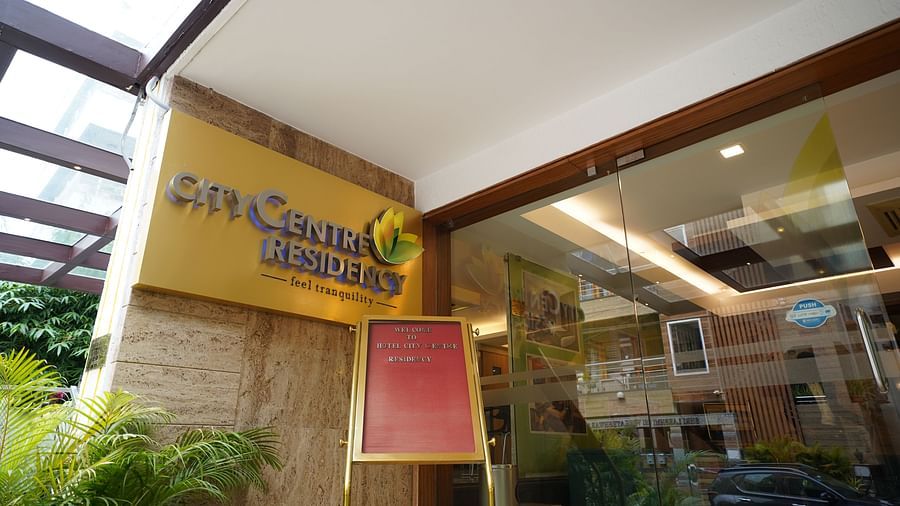 an image of city centre residency logo in the entrance