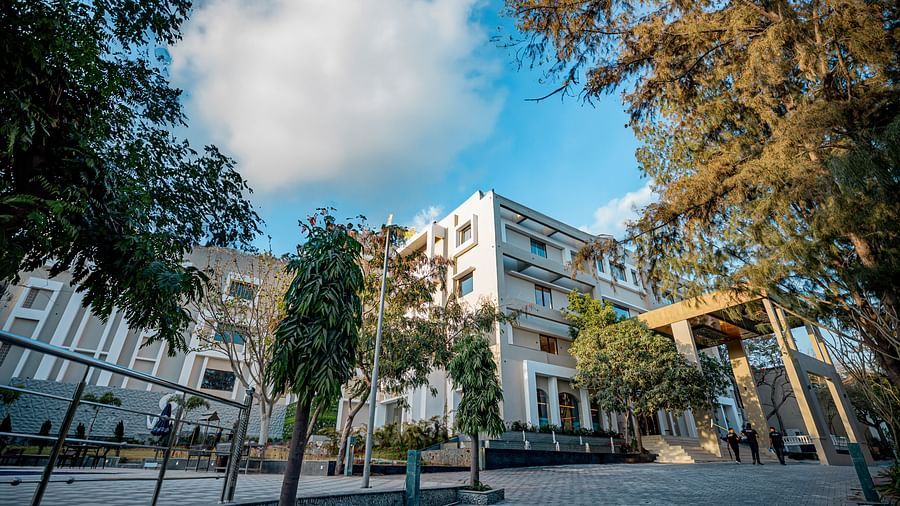 Facade view of Essentia Luxury Resort & Spa, Udaipur.