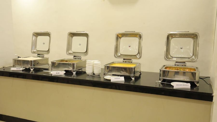 A section of the Darbar Restaurant featuring a buffet section, at Highland Resort.
