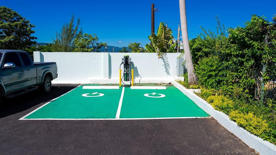 An image of a EV charging station at our hotel in Montego Bay - Hotel 39, Jamaica (Montego Bay)