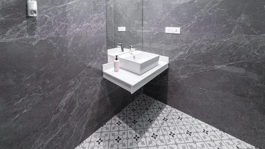 Vanity area of a Super Deluxe Room. - Hotel Downtown17, Chandigarh