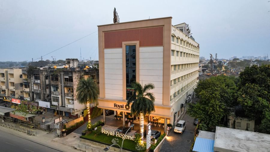 Exterior front view of the Hotel Royal Regency building from street level Chennai