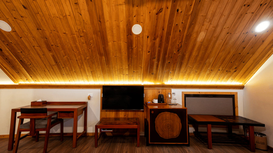 Villa featuring with a television, tables, and additional furniture at Hotel Sonar Bangla, Taki.