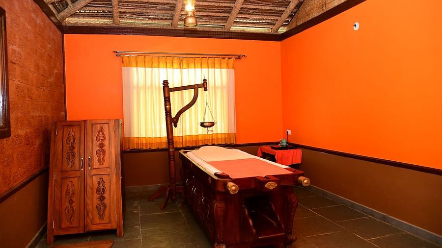 image of the ayurveda spa with ample natural light coming from the windows in the room