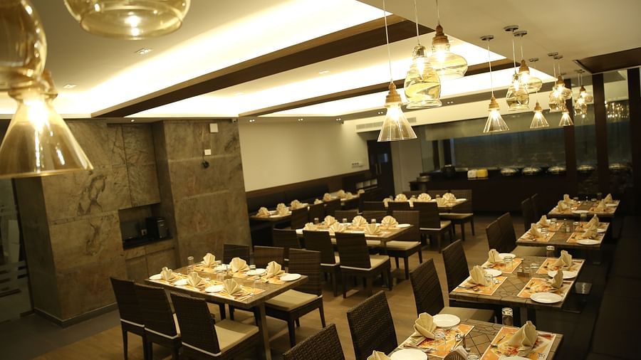 dining at a restaurant at Khanna Fiesta, Vellore