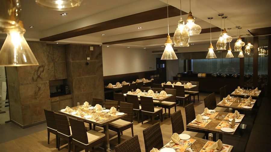 dining at a restaurant at Khanna Fiesta, Vellore