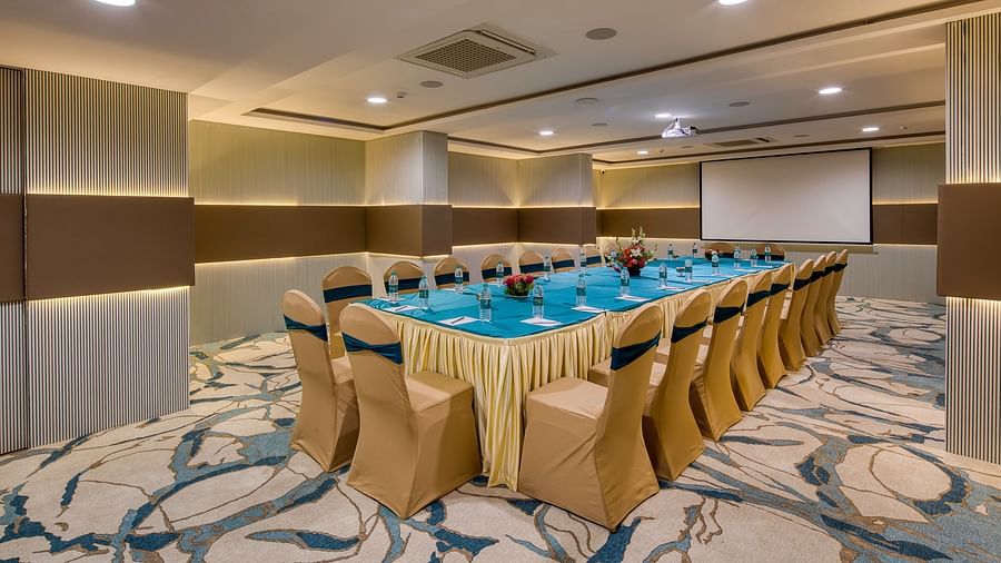 Another view of U-shaped seating at the board room at Le Foliage by TGI, Bangalore