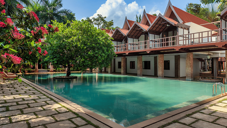 Pondicherry resort with swimming pool and traditional villas