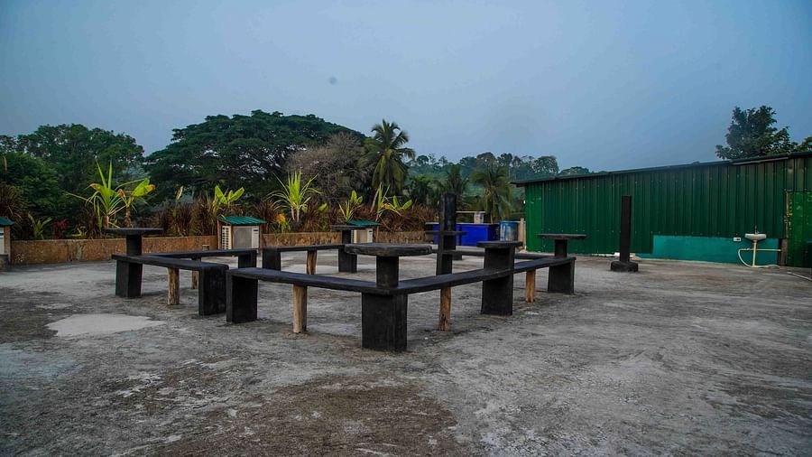 Open-air seating area with a breathtaking view of the sky -Matsya Island Retreat by Island Quest.