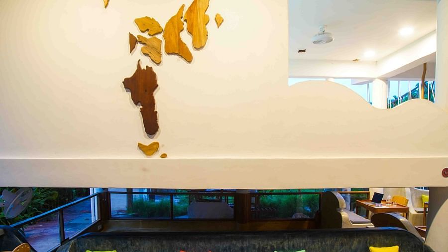 Interiors of cafe | Matsya Island Retreat