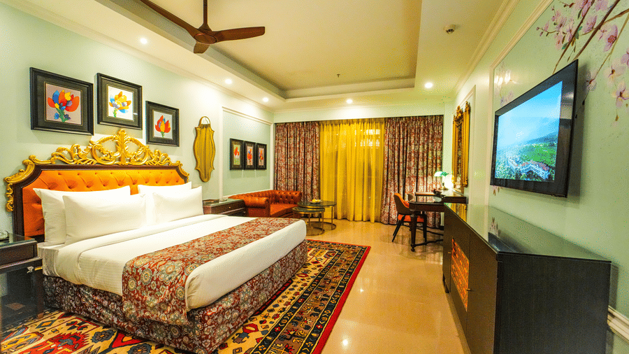 Elegantly furnished Premium Room with king bed at MAYFAIR Oasis Resort and Convention Jharsuguda