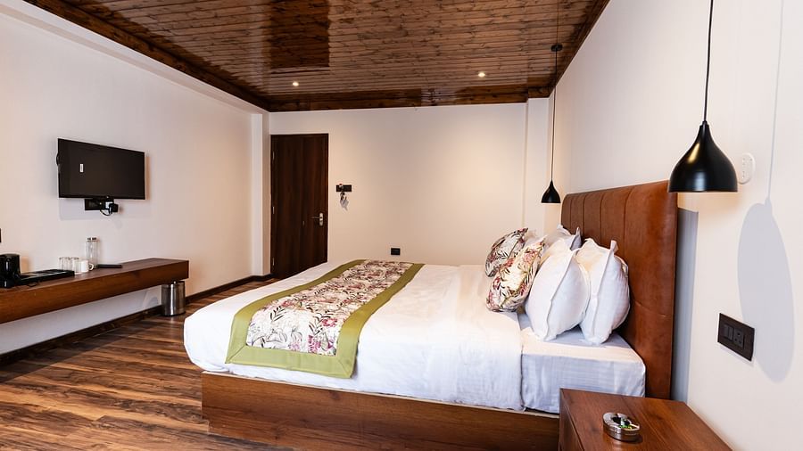 view of the premium room with large bed at Mystique Valley Resort  