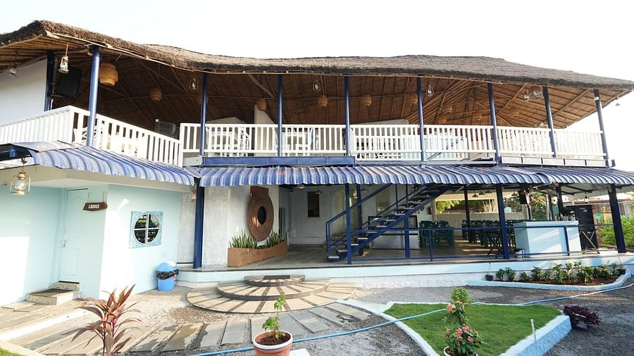 Exterior of a restaurant at Paradise Isle Beach Resort, Udupi during the day