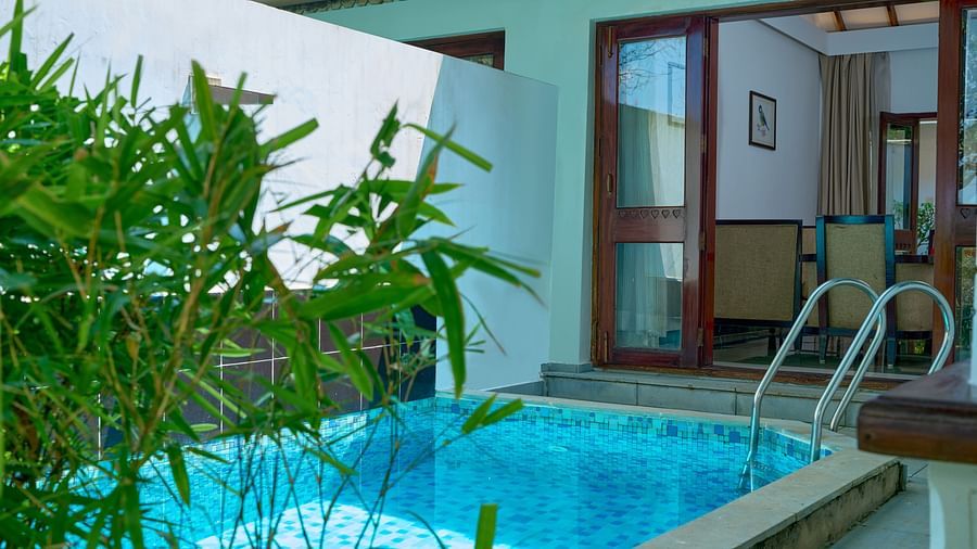 a plunge pool inside one of the rooms - Rhythm Kumarakom