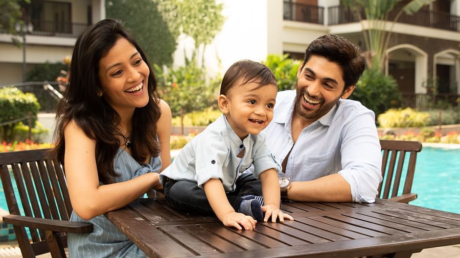 Parents spends time with their baby on the resort - Rhythm Lonavala