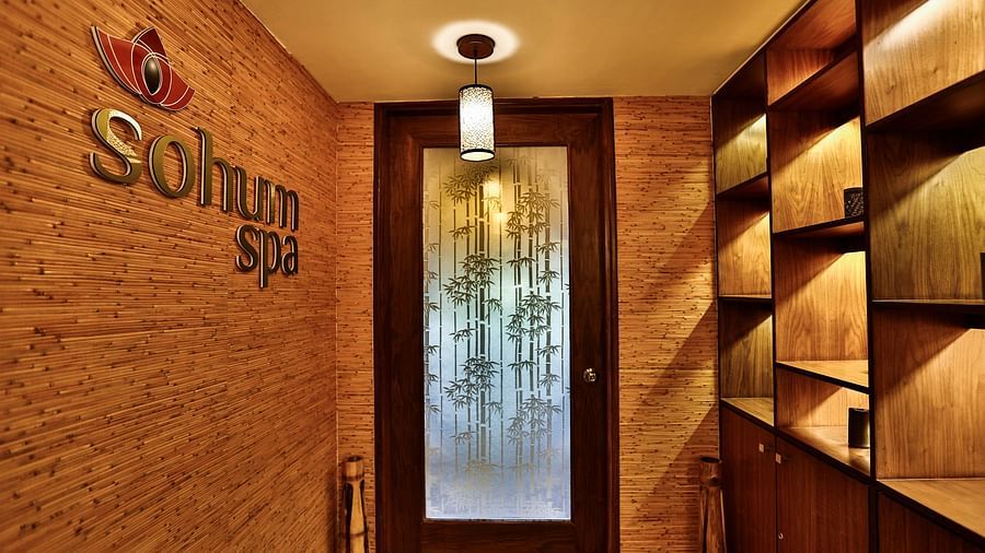 an image of a Sohum spa entrance hallway - Rhythm Lonavala