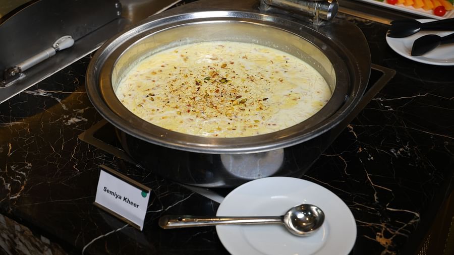 The Buffet Square's vibrant buffet setup, featuring live cooking stations and interactive dining experiences.