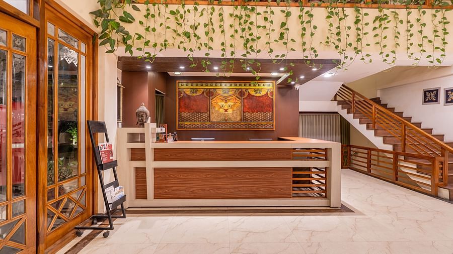 reception desk at Summit Lillium Hotel & Spa, Kalimpong