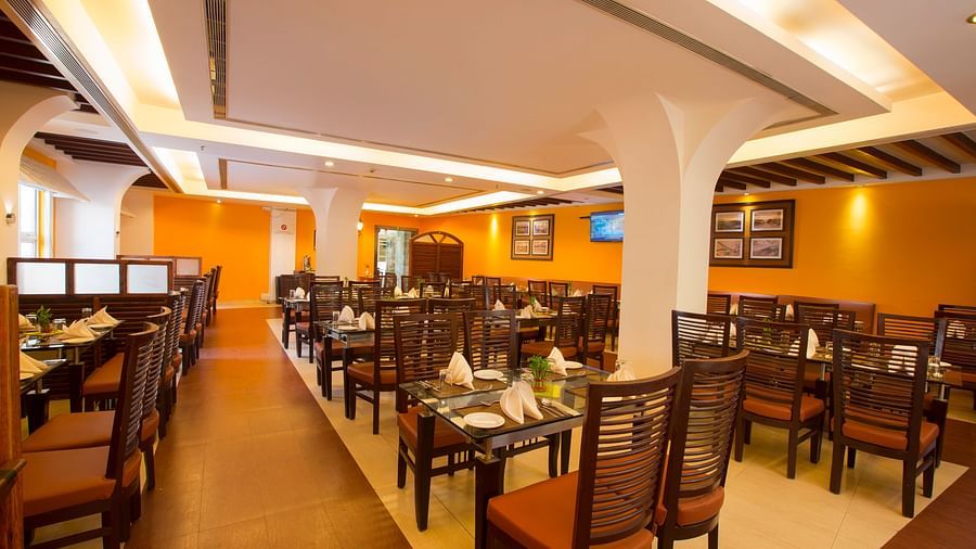 Dining arrangement at Atithi restaurant