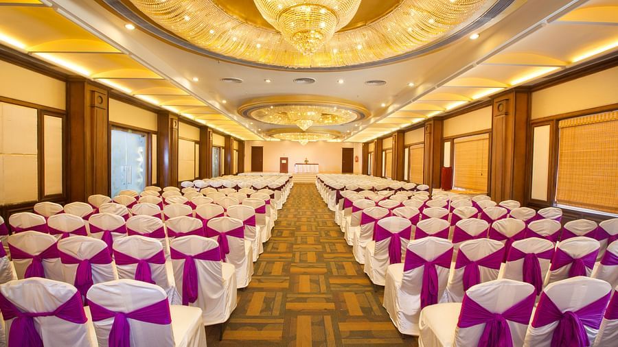 Seating arrangement in Crystal Hall at TGI Hotels and Resorts