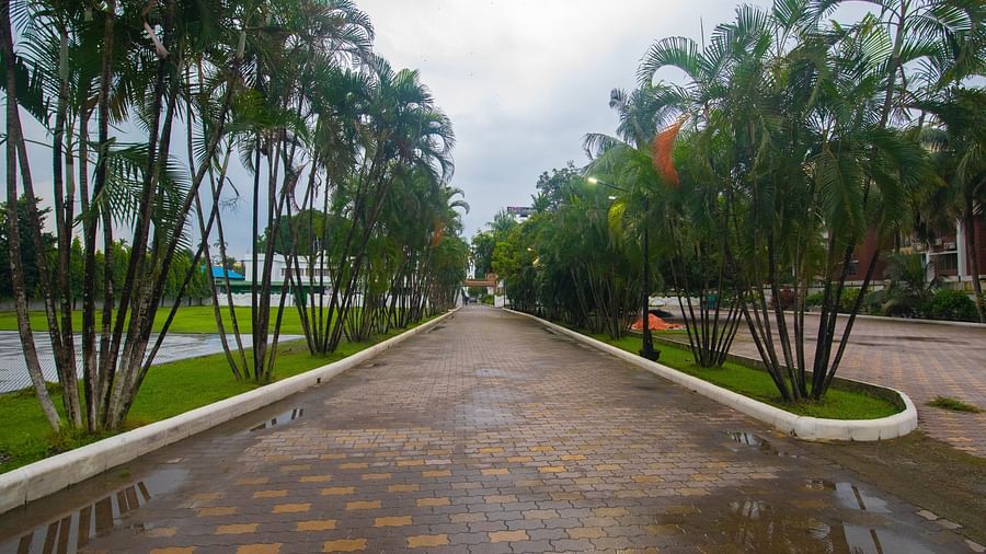 A pathway leading to the hotel - The Cindrella Hotel, Siliguri