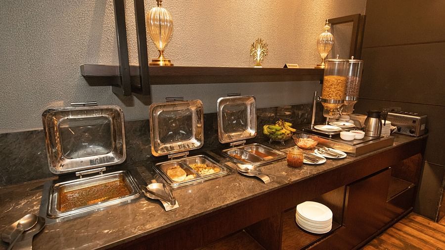 Front view of the buffet area inside Amrapali  - The Cindrella Hotel, Siliguri