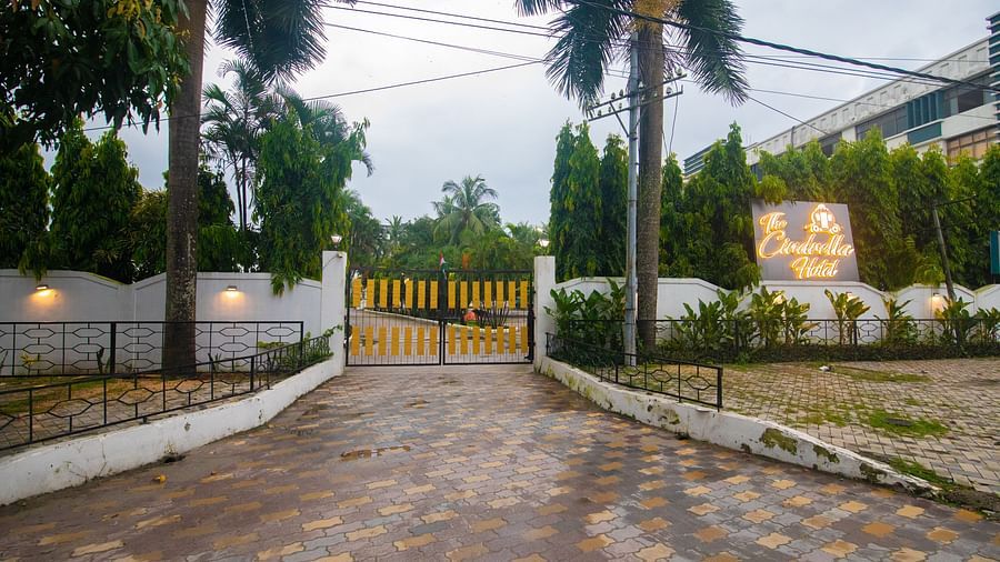 Main Gate with the signage - The Cindrella Hotel, Siliguri