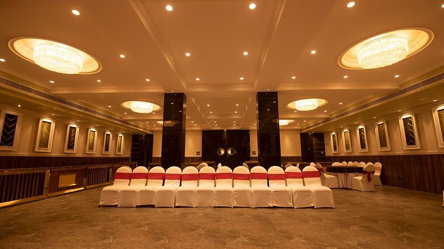 Seating arrangements inside Concorde hall - The Cindrella Hotel, Siliguri