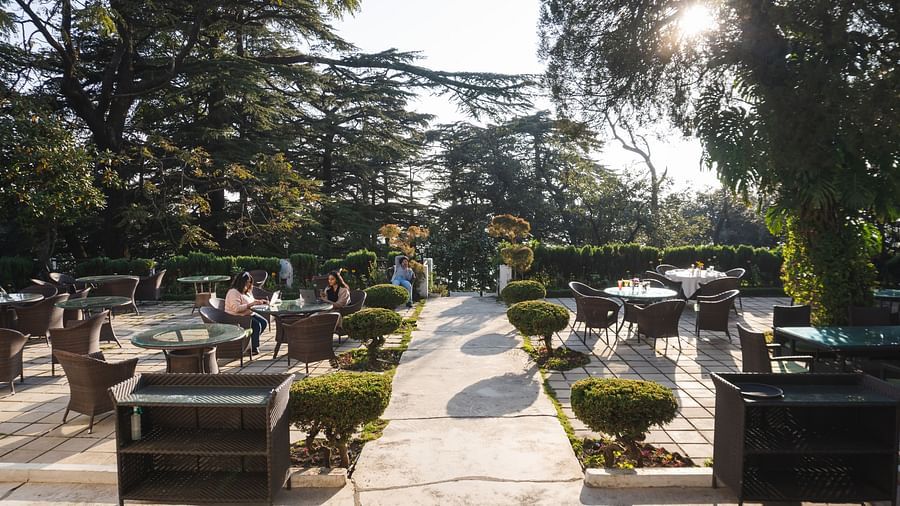 an image of Alfresco Dining at The Pavilion Restaurant in Mussoorie - The Claridges Nabha Residence