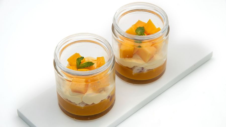 image of the mango triffle served by the ye old bakery - The Claridges New Delhi