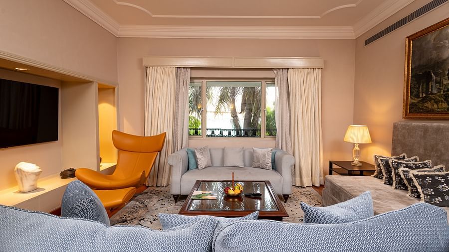 image of the living room at our regent suites - The Claridges New Delhi