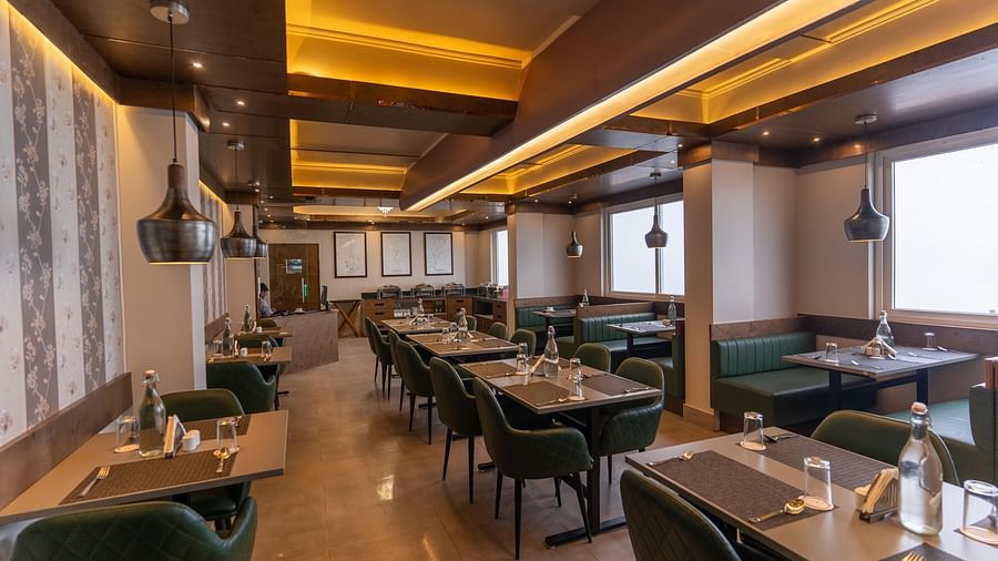 full view of the restaurant at the soma hotel by avianna group, darjeeling