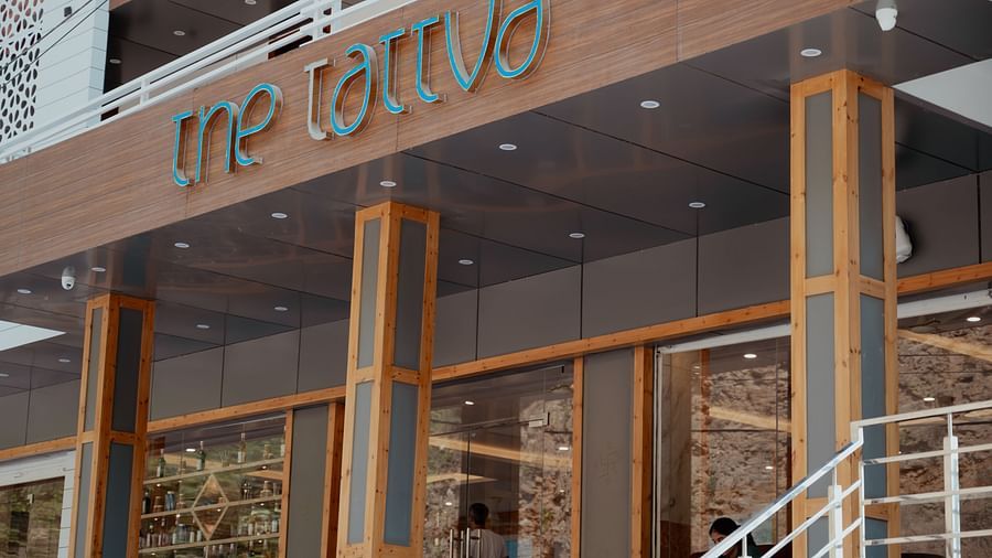 Facade of the hotel with the signage of The Tattva Devprayag - Facilities at Hotel in Devprayag