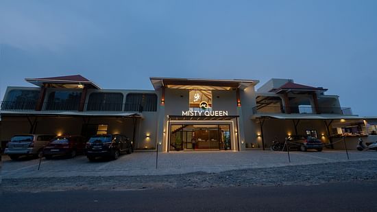 A wide angled view of the resort